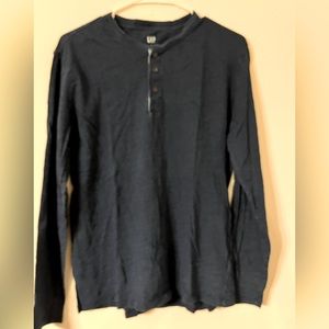 Gap Men's 100% Cotton Long Sleeve Jersey Henley T-Shirt Size Small